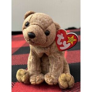 1999 Ty Pecan the Bear 4251 Beanie Baby 5" Brown Plush Toy Stuffed Animal